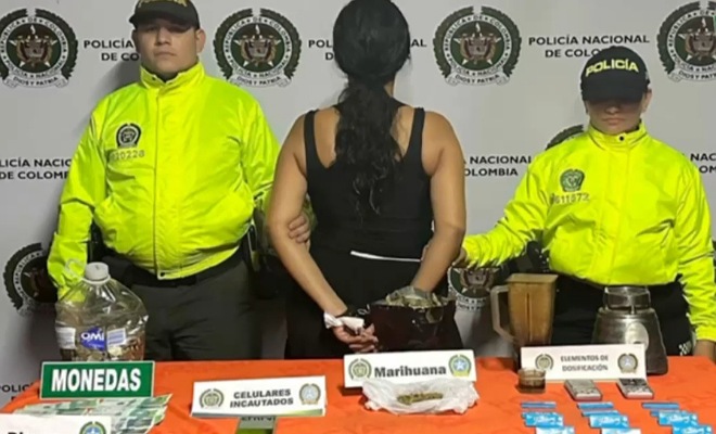 Mujer capturada con estupefacientes