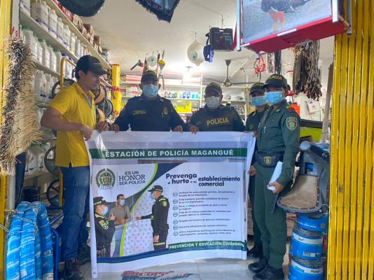 Realizamos campañas para prevenir el hurto al comercio en Magangué