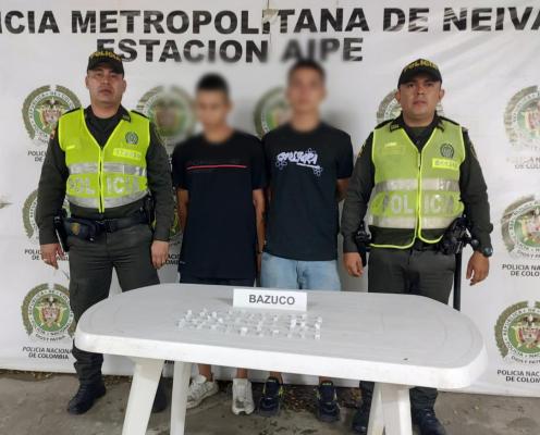 Policía logra la captura de "Chucho y Chiqui con estupefacientes 