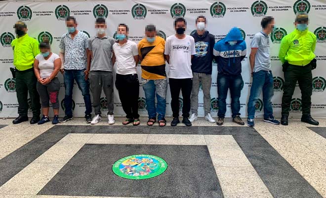 10 capturados por hurto