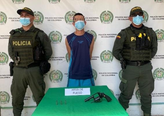 Capturado con arma de fuego