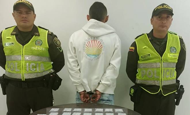 Policía capturó un hombre por tráfico de estupefacientes en el Parque Guayuriba de Villavicencio