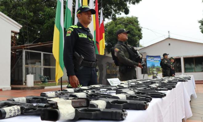 192 armas traumáticas y más 24.000 armas corto punzantes serán destruidas en las próximas horas. 