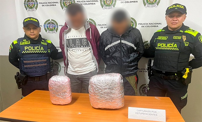Dos hombres fueron capturados con más de 20 mil gramos de cocaína 