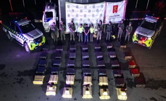 2.3 toneladas de marihuana cayeron en el sur del Huila, tenían como destino Brasil