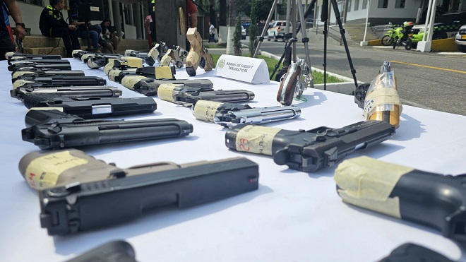 26 armas de fuego han sido decomisadas en actividades realizadas por las diferentes capacidades del servicio de policía