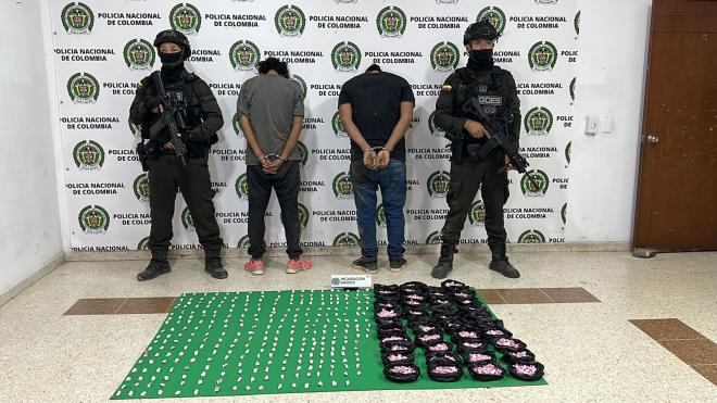 Capturadas dos personas por porte, tráfico y fabricación de estupefacientes en Floridablanca