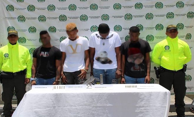 Cuatro capturados por homicidios selectivos y hurto 