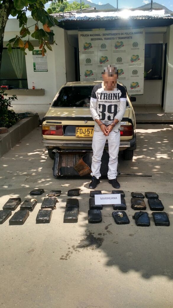 Capturado por el delito de trafico fabricación o porte de estupefacientes