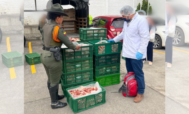 La Policía Nacional logra la incautación de alrededor de 400 kilos de productos cárnicos ilegales