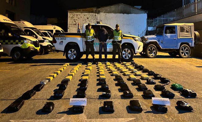 Con 85 kilos de marihuana fue capturado un hombre en vías del departamento