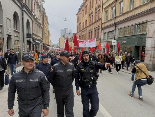 Equipo de trabajo cooperativo internacional donde se demuestran las diferentes capacidades de atenci&oacute;n a manifestaciones p&uacute;blicas y pacificas. 