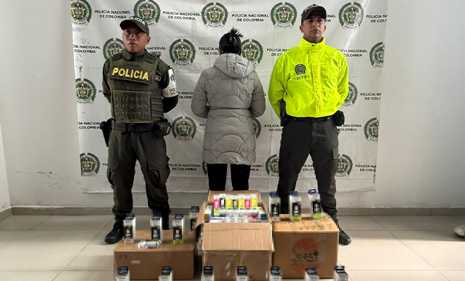 Aprehensión de 142 tintas de diferentes referencias de origen extranjero.