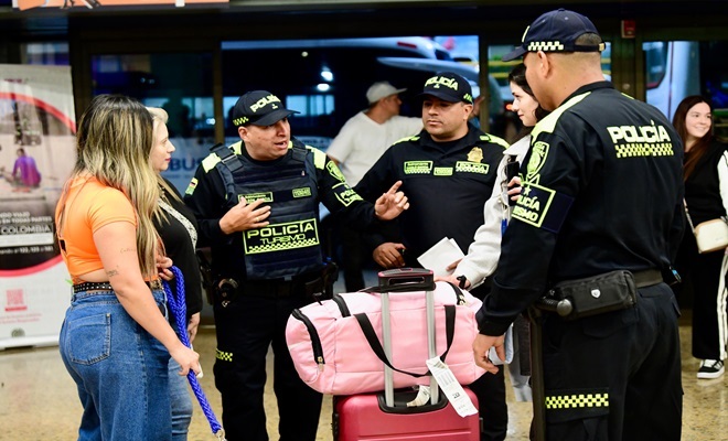 Bienvenida a turista en Medellín