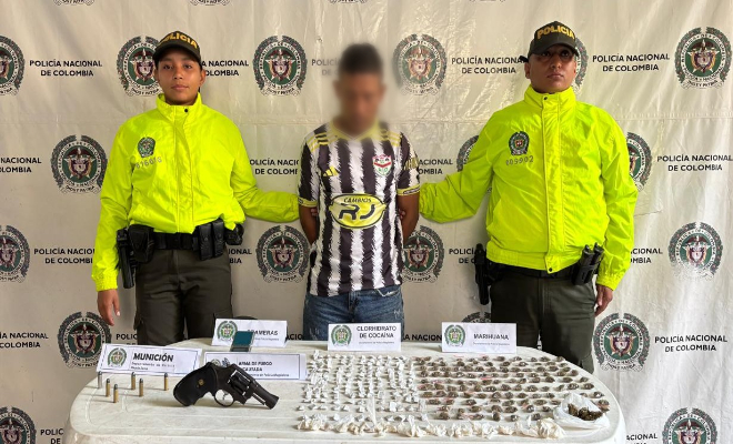 Capturan a una persona por el delito de tráfico local de estupefaciente y otros delitos conexos.