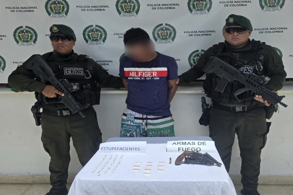 Capturado ciudadano extranjero por porte ilegal de arma de fuego en Aguachica