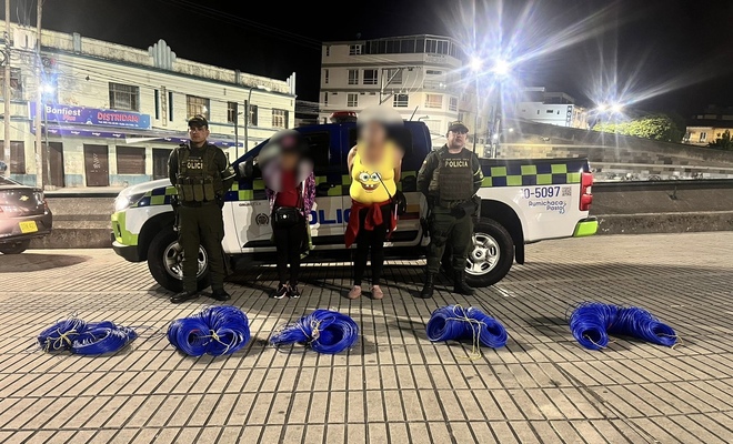 Capturadas con material explosivo