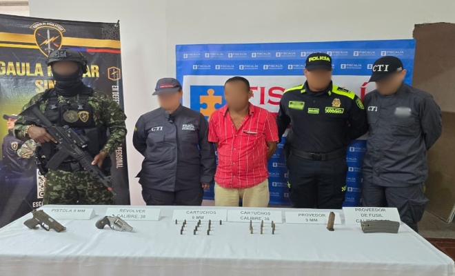 A través de un trabajo de campo lograron hallar en zona rural de la ciudad de Montería (km 15) una caleta de armas de fuego utilizadas para actividades criminales como hurtos y homicidio