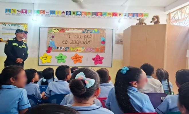 Niños y niñas de Montería participaron en actividades educativas que resaltaron el valor de la palabra “NO” como herramienta de protección.