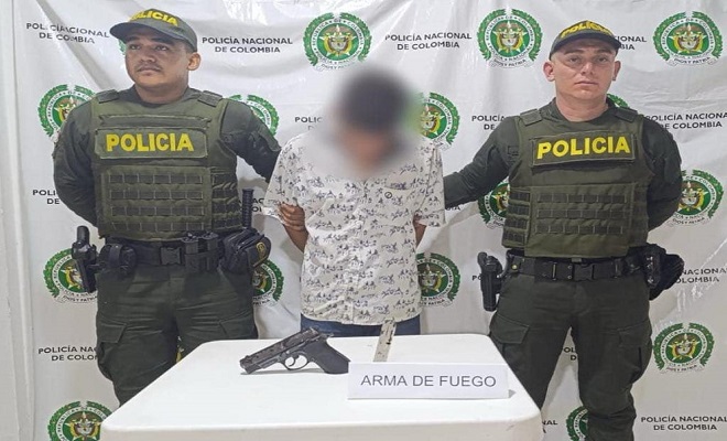 Gracias a la información oportuna de la comunidad, en el corregimiento de Olaya Herrera se logró la captura de un sujeto y la incautación de una pistola