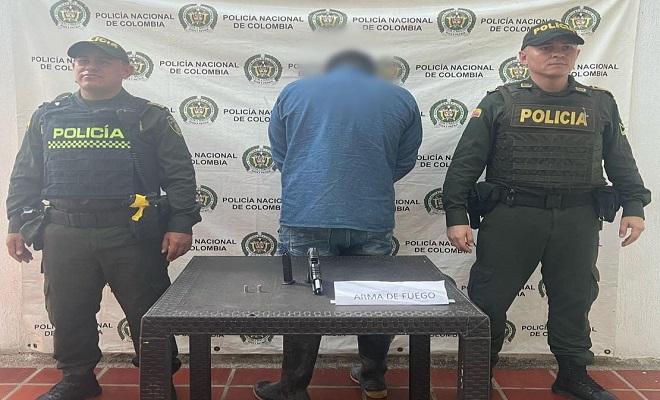  Detenido en flagrancia por porte ilegal de arma de fuego en operativo policial