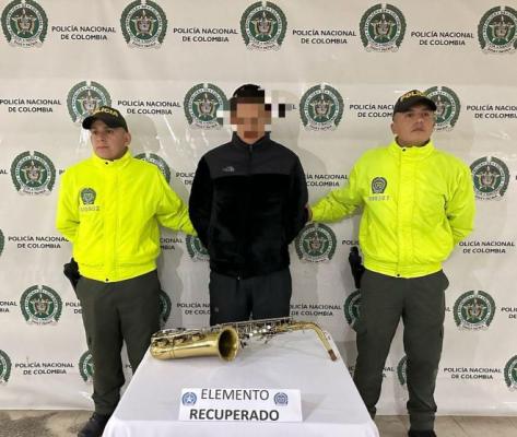 Captura en flagrancia por receptación y recuperación de instrumento musical en Pasto