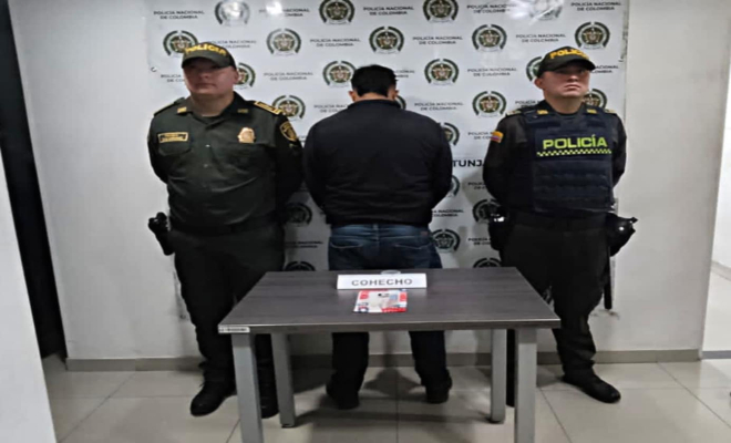 Capturado hombre que intentó sobornar a uniformados de la policía en Tunja