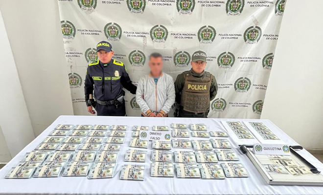 Capturado un hombre en Ipiales con más de 750 mil dólares falsos que iban rumbo a Ecuador