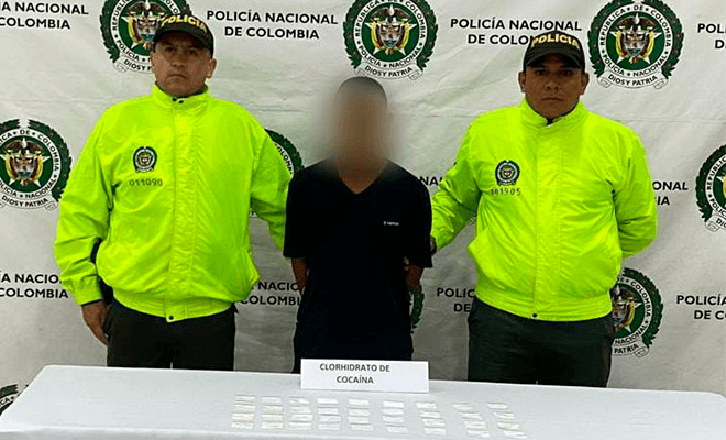 Capturado con multiples dosis de estupefacientes