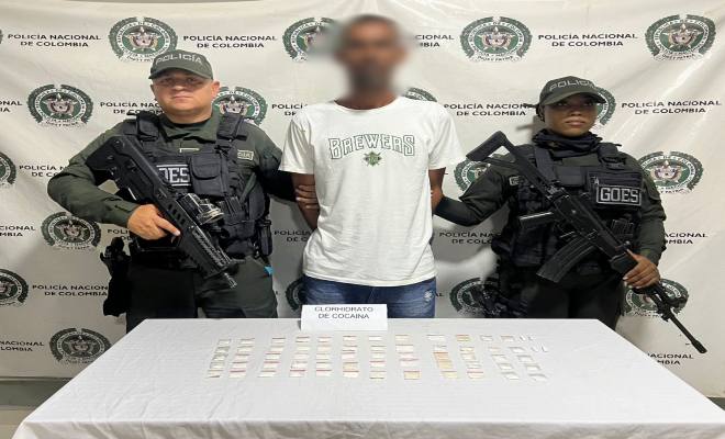 Capturado en Aguachica sujeto con 60 dosis de presunta cocaína
