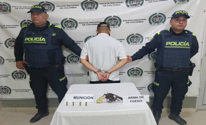 Capturado en Bosconia por porte ilegal de arma de fuego