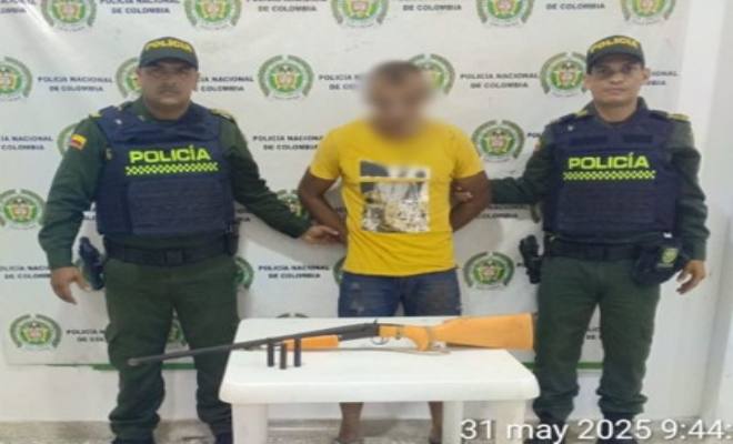 Capturado hombre que habría disparado con escopeta durante riña en El Paso, Cesar