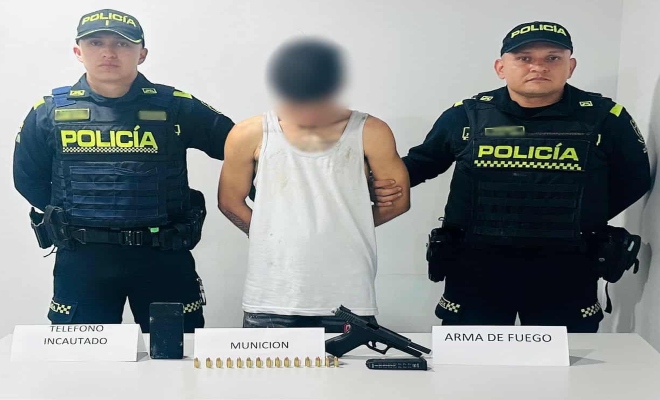Fue capturado portando un arma de fuego ilegal