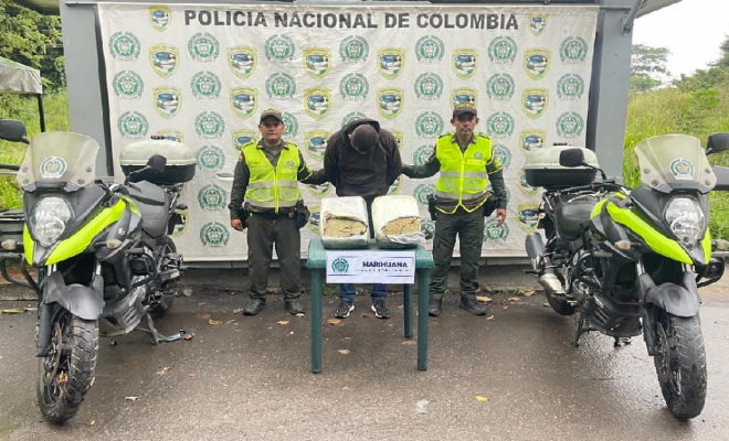 Capturado sujeto de 31 años que viajaba como pasajero en bus por estupefaciente