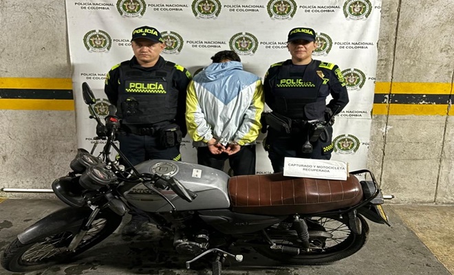 Capturado por hurto a motocicletas en Sabaneta