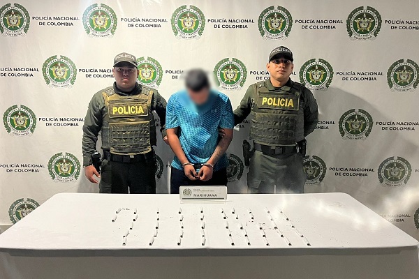 Policía Nacional, captura a un hombre por el delito de tráfico, fabricación o porte de estupefacientes.