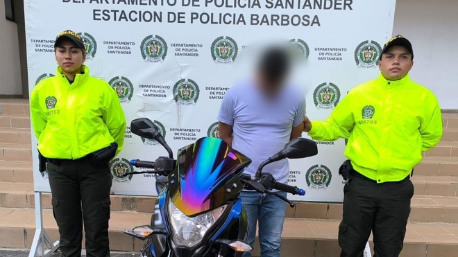 Capturado y motocicleta recuperada