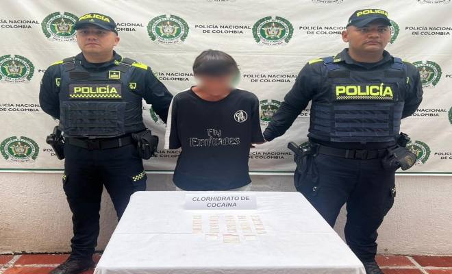 Capturado en La Gloria hombre con 23 dosis de presunta cocaína