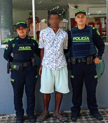 Capturado por el delito de hurto 