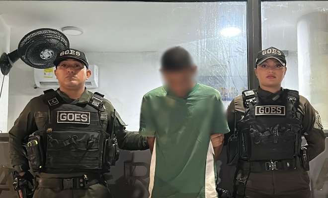 Capturado por el delito de porte ilegal de armas de fuego