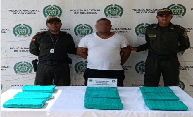 Policía incauta un tractocamión con 9 kilos de marihuana entre Barranquilla y Cartagena