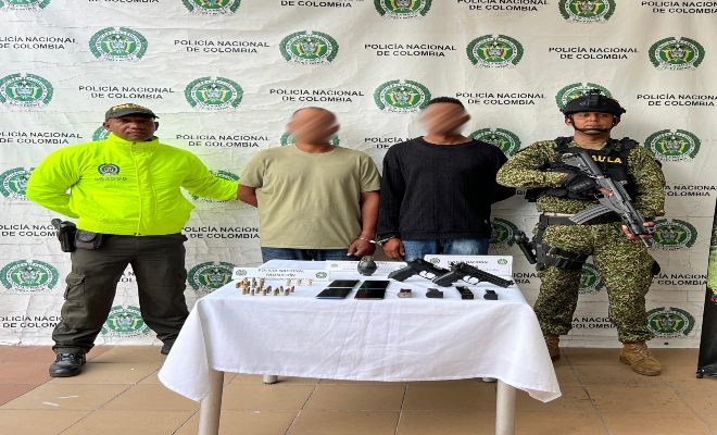 Caturados 2 presuntos delincuentes  por porte ilegal de armas de fuego y municiones 