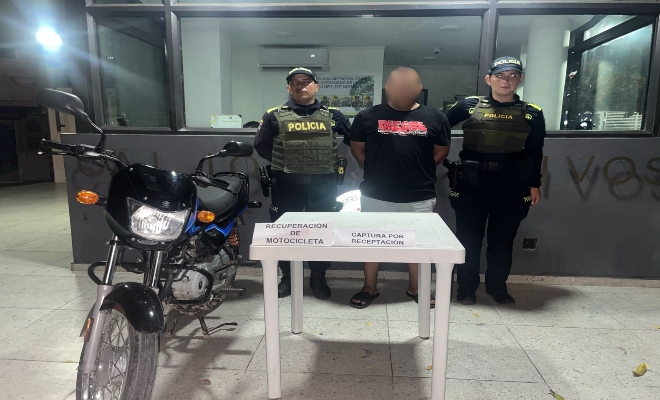 Capturado presunto delincuente por el delito de receptación y una motocicleta recuperada 