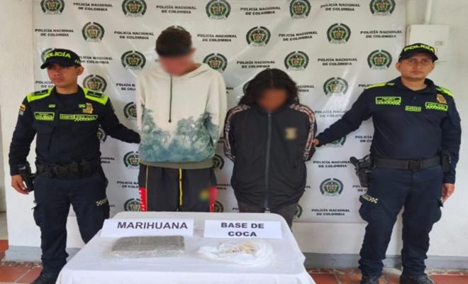 Capturados dos hombres en San Alberto por porte de estupefacientes