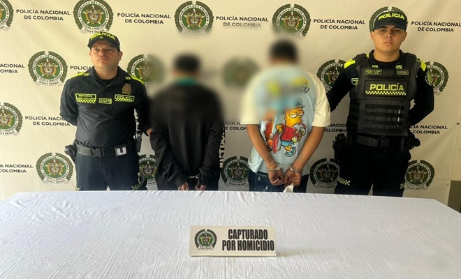 Capturados dos hombres señalados de homicidio en el centro de Medellín
