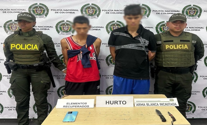 Fueron detenidos minutos después de cometer un atraco