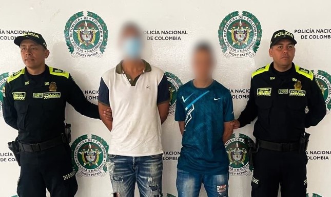 Dos capturados por el delito de porte ilegal de armas de fuego y amenazas