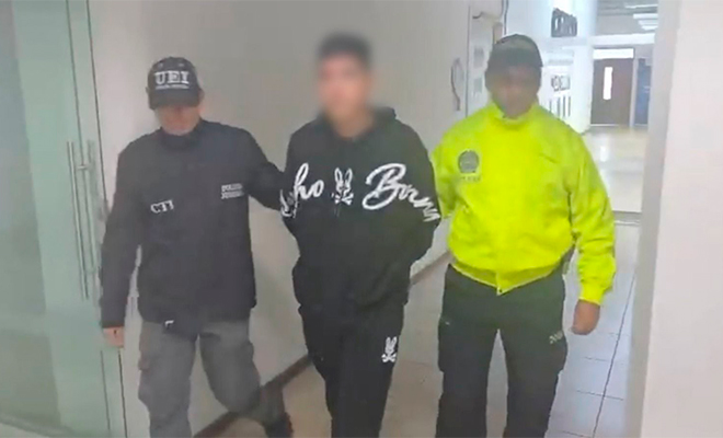 La Policía y CTI llevan capturado para presentarlo a autoridades competentes