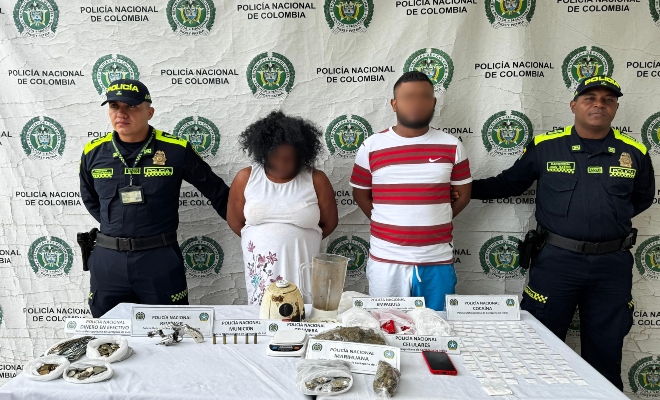 Capturados dos presuntos integrantes de red de microtráfico y almacenamiento de armas en Cartagena