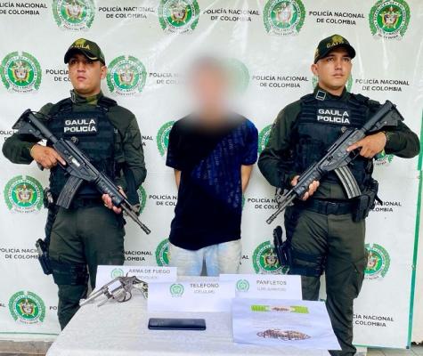 Capturado presunto integrante de 'Los Juanitos' en Granada, Meta, por tráfico de armas y extorsión